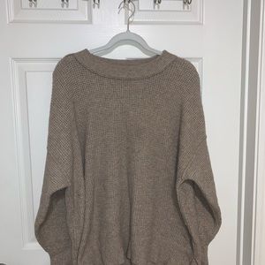 Tan aerie waffle sweater!